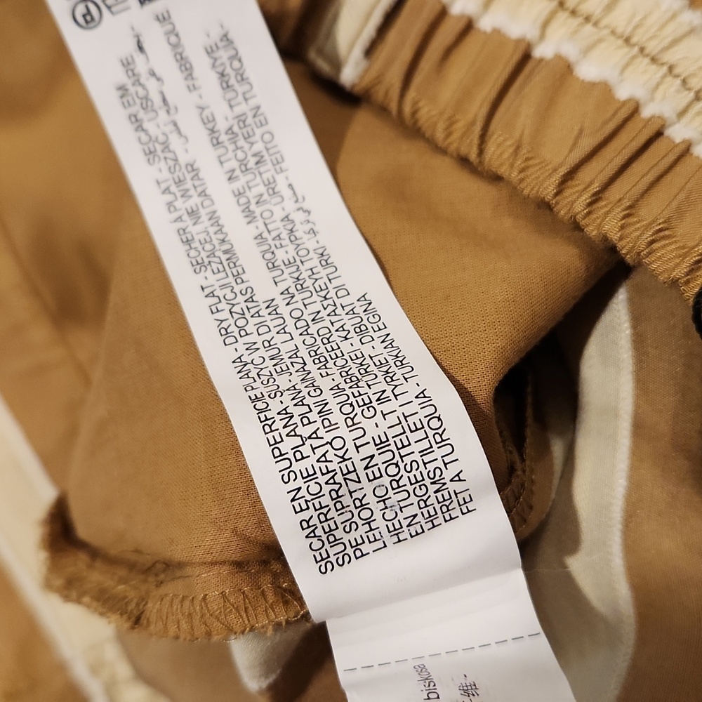 Zara Tan and Cream Striped Wide Leg Pants - Picture 13 of 14